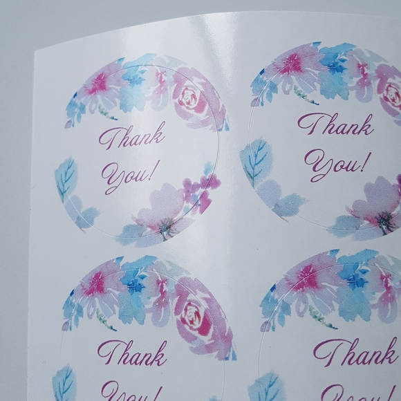 72 pcs Thank You Stickers 1.5" Inch + Business Cards + Envelopes - Picture 6 of 9